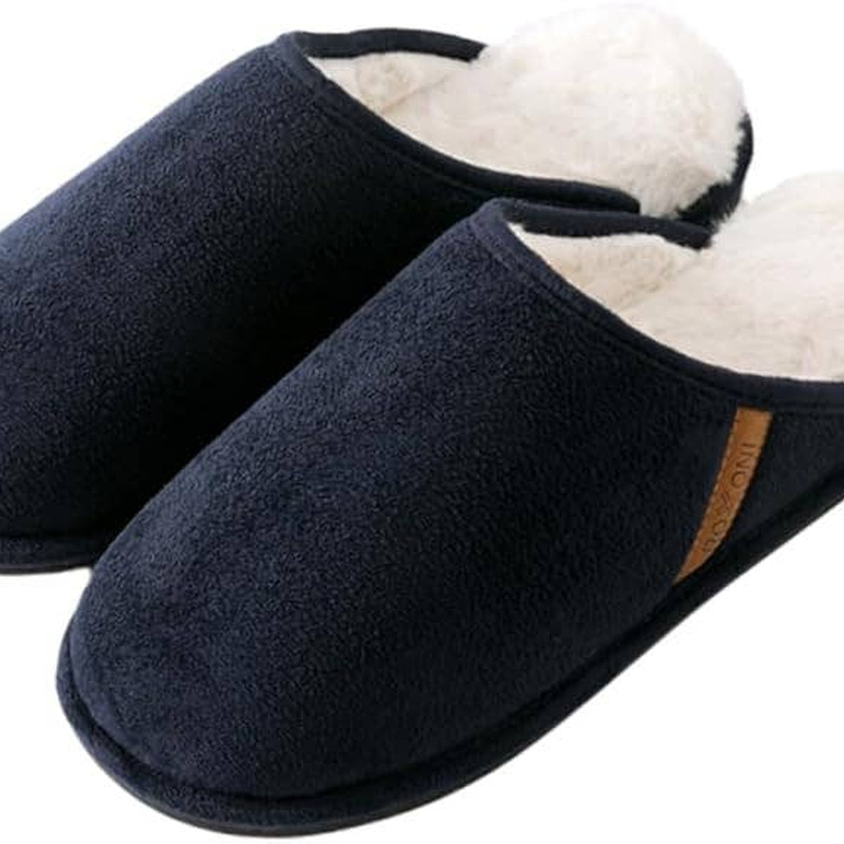 Roxoni Men's Warm Soft Furr House Memory Foam Slipper — Close-up