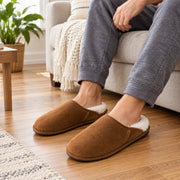 Roxoni Men's Warm Soft Furr House Memory Foam Slipper — Lifestyle