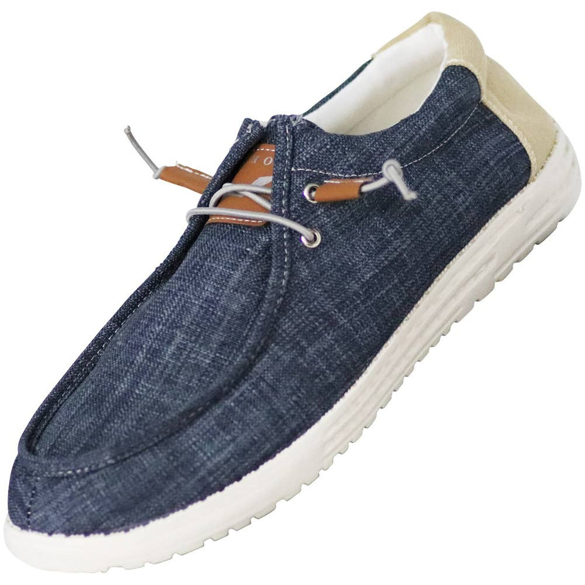 Norty Mens 8-13 Navy Laceup Boat Shoes Prepack — Main