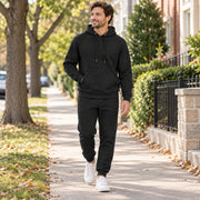 2-Piece Men’S Fleece-Lined Pullover Hoodie & Jogger Set — Lifestyle
