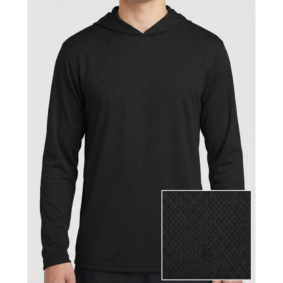 Poliester Hooded Long Sleeve . Moisture Wickening Quick Dry. — Main