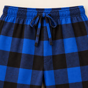 Norty Men Flannel Pajama Pant 39974 Blue Buffalo Plaid — Close-up