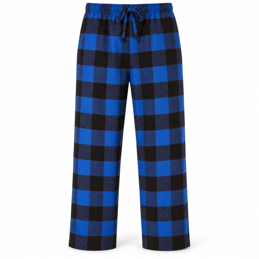 Norty Men Flannel Pajama Pant 39974 Blue Buffalo Plaid — Main