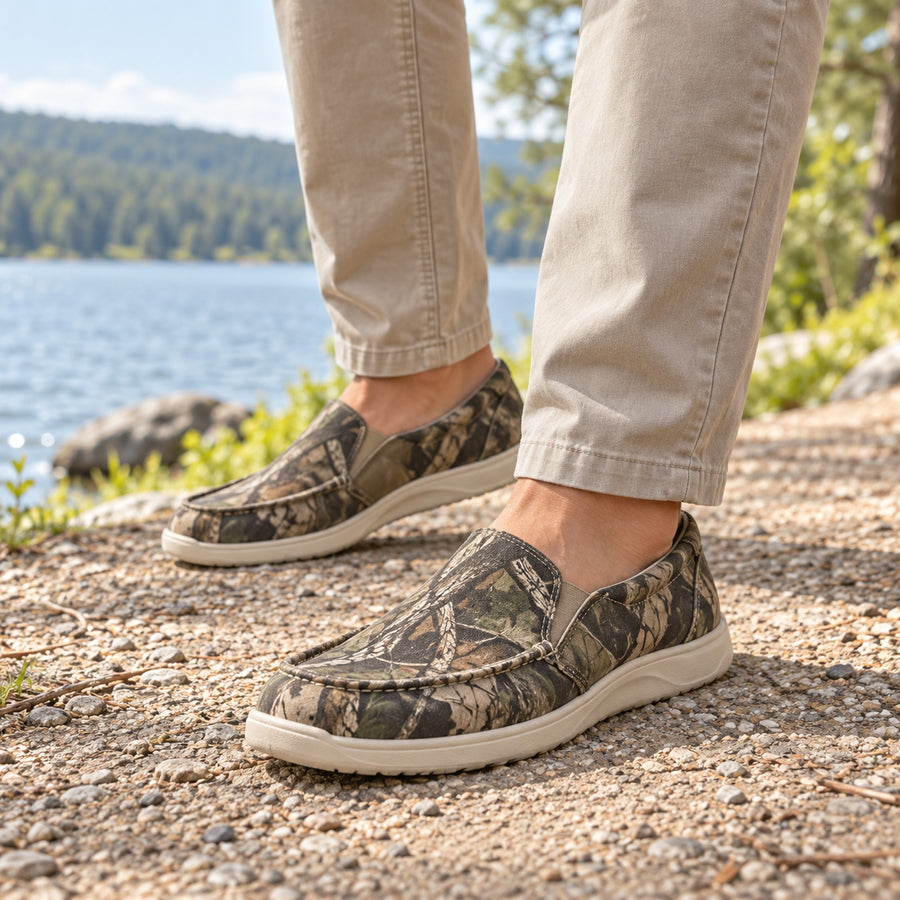 Norty Men Lightweight Loafer Slip On Lace Up Boat Shoe 42050 — Lifestyle