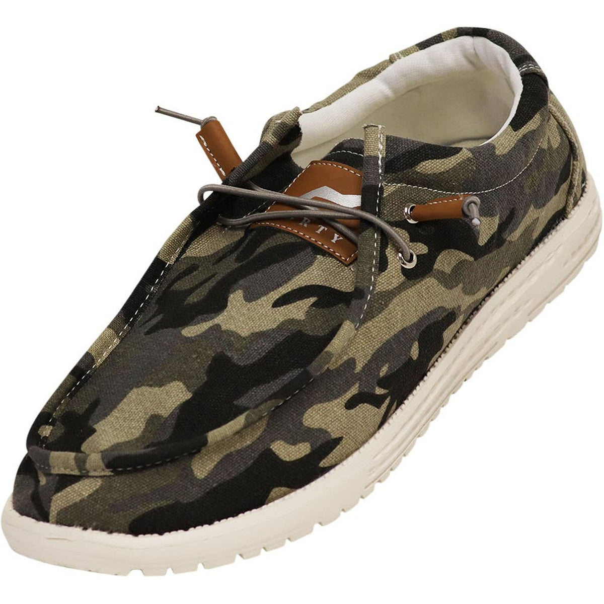 Norty Men Lightweight Loafer Slip On Lace Up Boat Shoe 42050 — Main