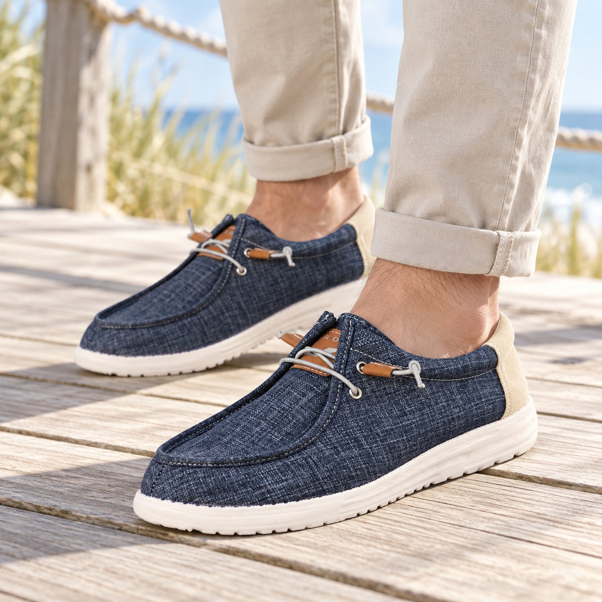 Norty - Mens Lightweight Boat Shoe 41509 Navy — Lifestyle