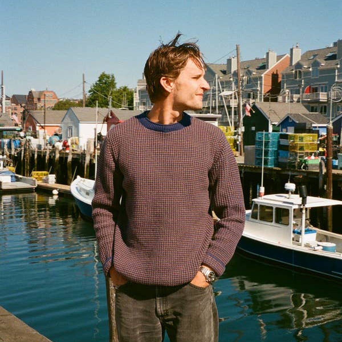 Grandpas Fisherman Knit Roll-Neck Sweater — Lifestyle